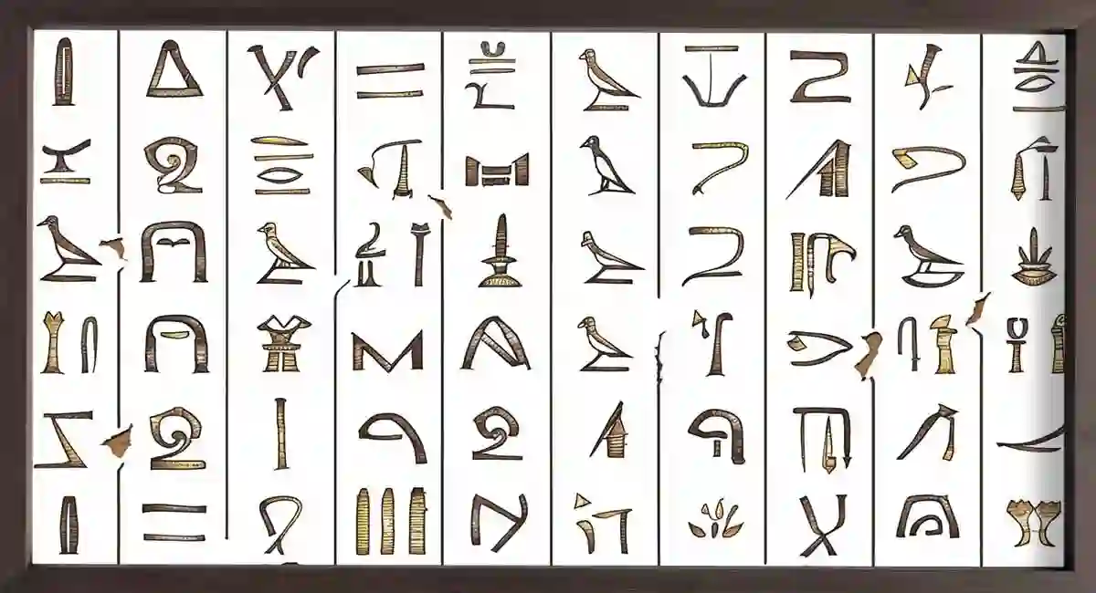 Hieroglyphic symbols