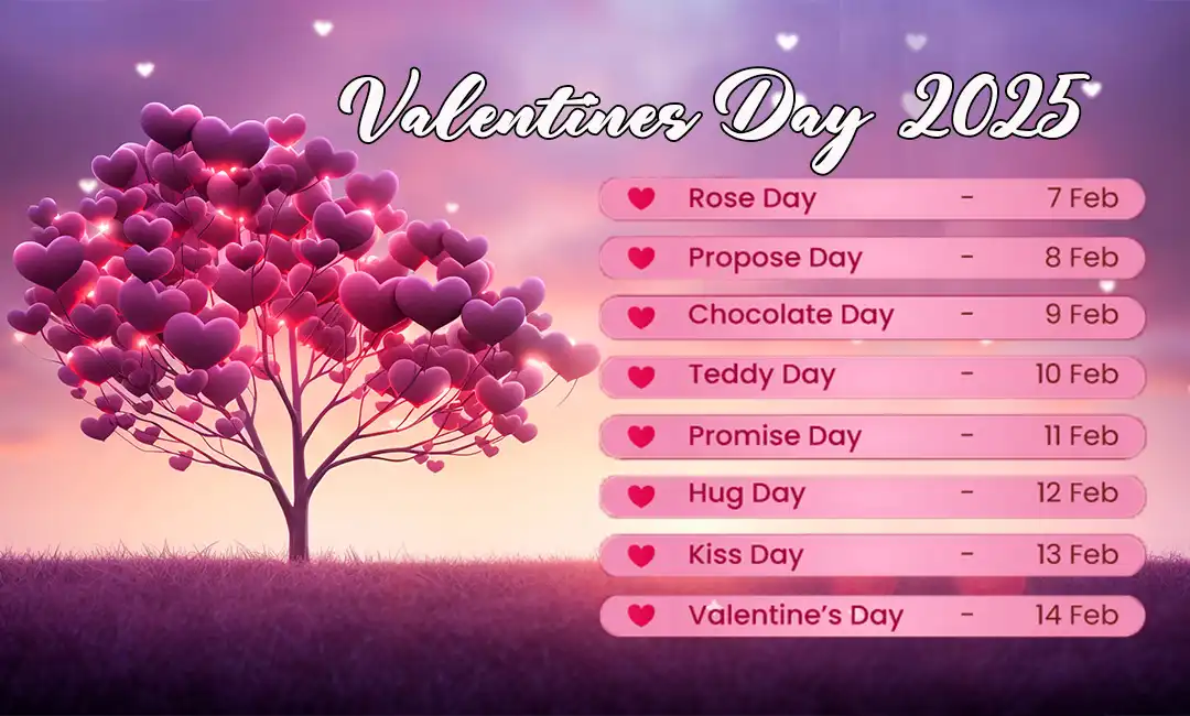 valentines day week list 2025
