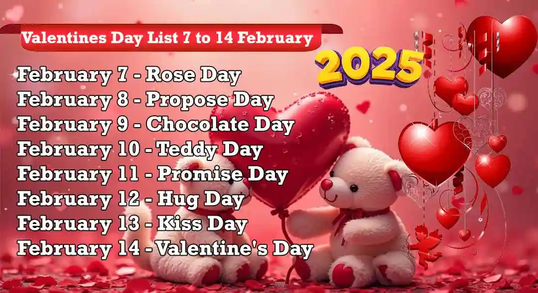 valentines day week list 2025